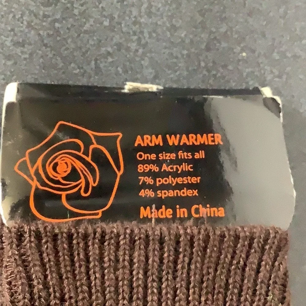 Arm Warmers - NEW - One Size fits all - nice brown textured knit - 4% Spandex - Picture 5 of 6
